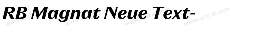 RB Magnat Neue Text字体转换